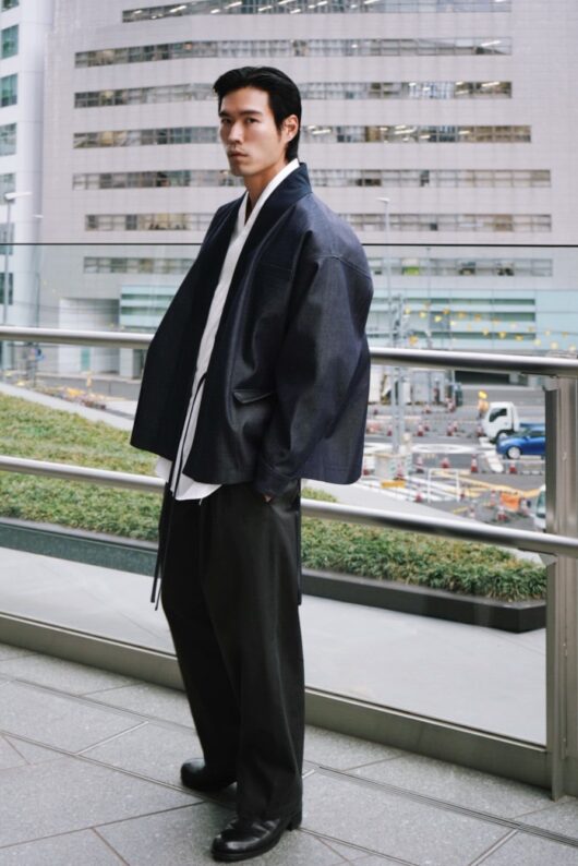 SUVIN SELVEDGE HAORI JACKET - Image 4