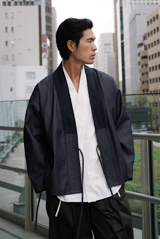 SUVIN SELVEDGE HAORI JACKET - Image 3