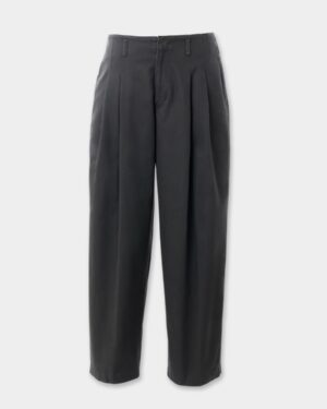 DOUBLE TUCKED WIDE TAPERED PANTS