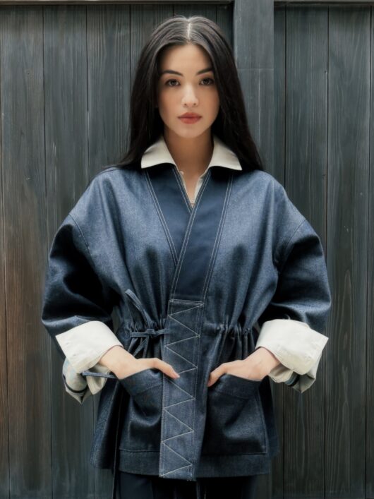 DRAWSTRING DENIM HAORI - Image 7
