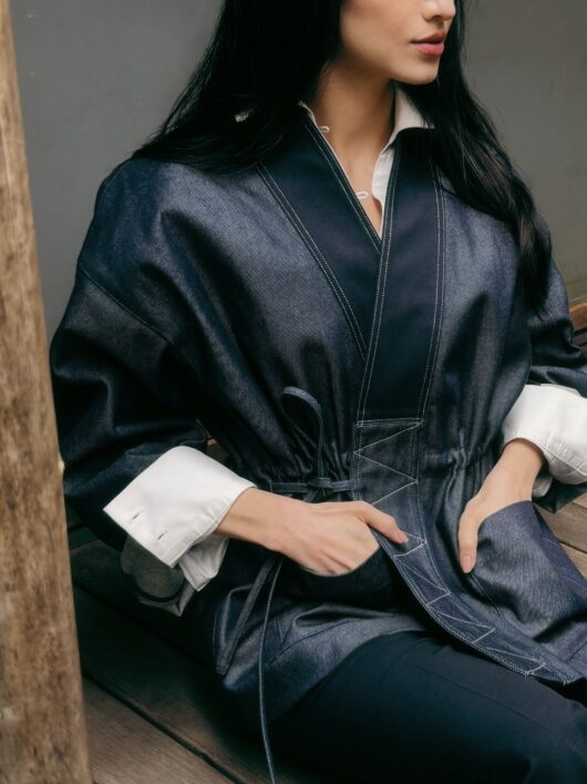 DRAWSTRING DENIM HAORI - Image 6