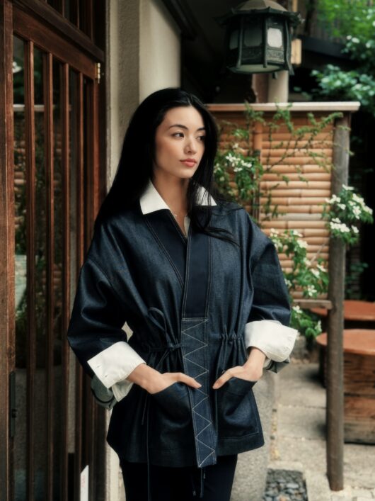DRAWSTRING DENIM HAORI - Image 4